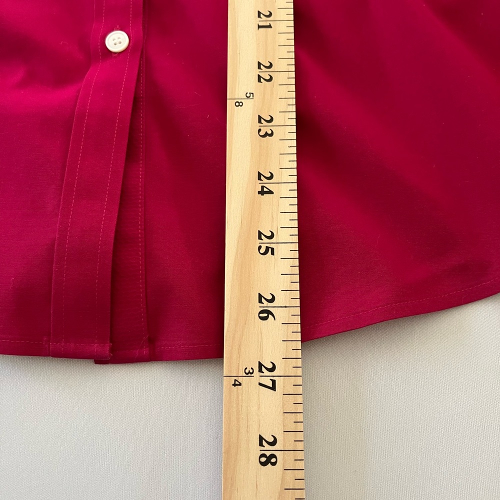 Talbots Wrinkle Resistant Raspberry Blouse Size 14 - Picture 11 of 11